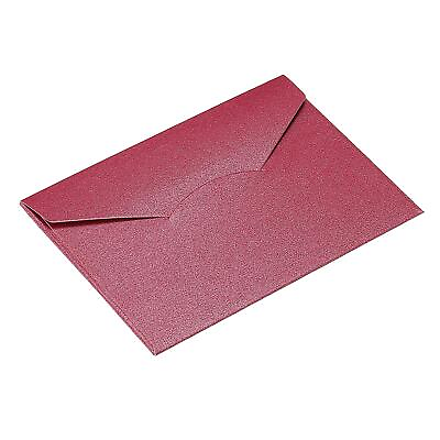 #ad 50Pcs Blank V Flap Envelopes Colorful Invitation Wedding Envelope Wine Red