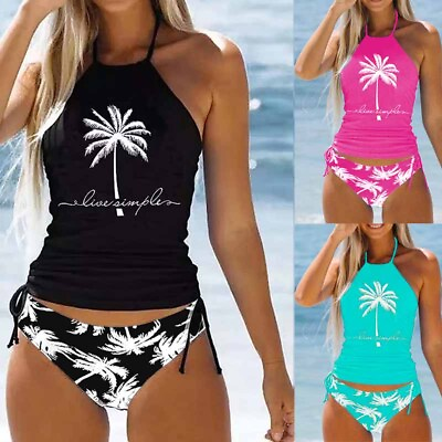 #ad Womens Tankini Set Bikini Bathing Suit Swimsuit Swimwear Beach Swimming Suit