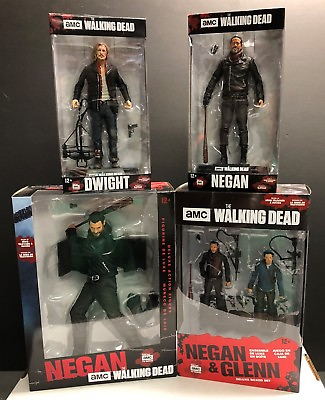#ad McFarlane Toys Walking Dead Negan Collection Set of 4 Dwight Glenn Negan NIB