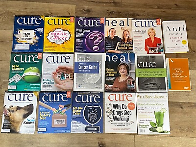 #ad Lot of 17 Cure Cancer Updates Research and Education Magazine lot 2013 2017