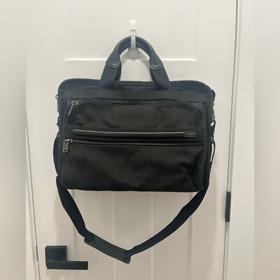 #ad TUMI Laptop Travel Bag Black Multiple Compartments