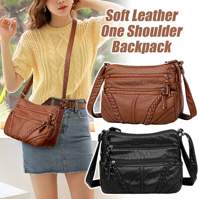 Ladies Cross Body Messenger Bag Shoulder Over Bags Women Handbags Soft leather $19.60
