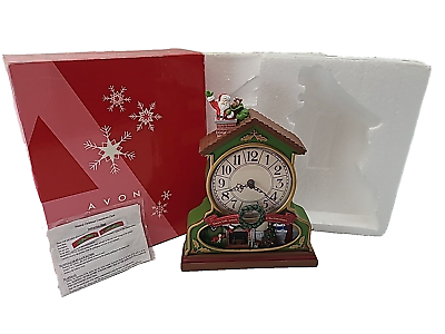 #ad Avon Lighted Christmas Advent Countdown Day Clock Plays On The Hour Vaired Music
