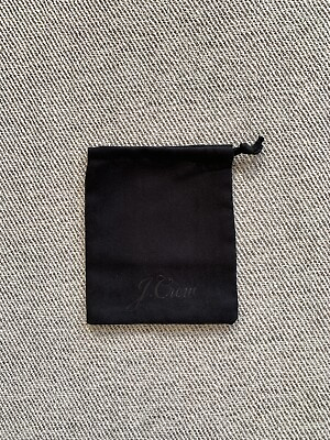 #ad J Crew Small Drawstring Dust Pouch Jewelry Accessory Travel Bag New Black
