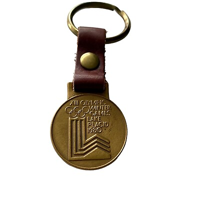 #ad 1980 XIII Olympic Winter Games Lake Placid Keychain