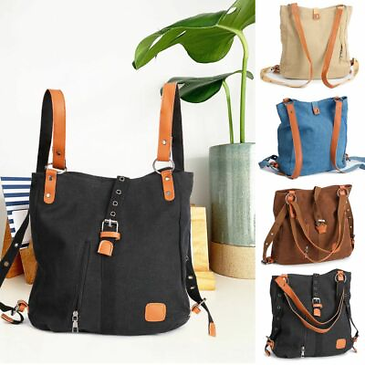#ad Women Large Canvas Backpack Girls School Bag Waterproof Bookbag Travel Handbag