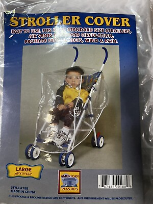 #ad 1 American plastic Clear Waterproof Baby Stroller Rain Cover