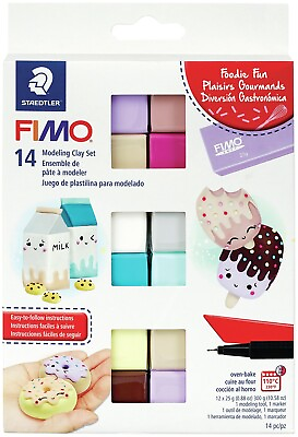 #ad Fimo Professional Soft Polymer Clay 12 Pkg Foodie Fun