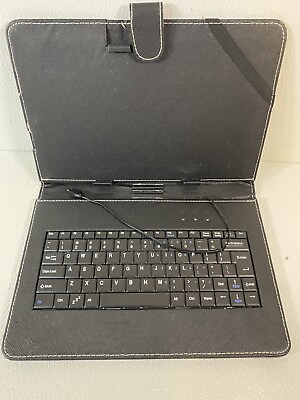 #ad USB Keyboard Case Cover For 10” Vankyo MatrixPad Z4 S10 S20 S21 S30 Tablet Black