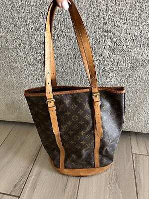 #ad Louis Vuitton Bucket Bag in Brown Monogram VINTAGE