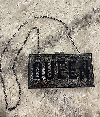 #ad ALDO Queen Clutch Evening Bag with chain.