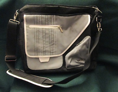 #ad JJ Cole Collections Method Diaper Bag Shoulder Strap Black Gray