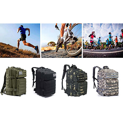 Military Tactical Backpacks For Men 45L Large Hiking Bag With Bottle Holder New