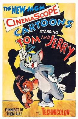 #ad Tom And Jerry poster US poster art 1955 OLD MOVIE PHOTO