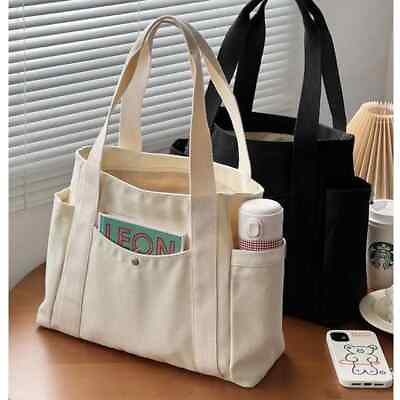 #ad Large Capacity Canvas Tote Bags for Work Commuting Carrying Bag College Style