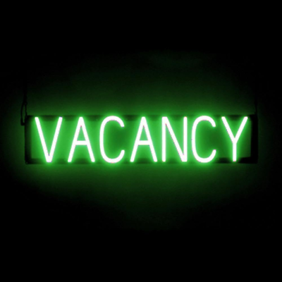 #ad VACANCY LED Sign Green Neon Signs for Motels amp; Hotels Business Display wit