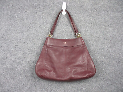 #ad Coach Purple Handbag Shoulder Bag Leather Purse