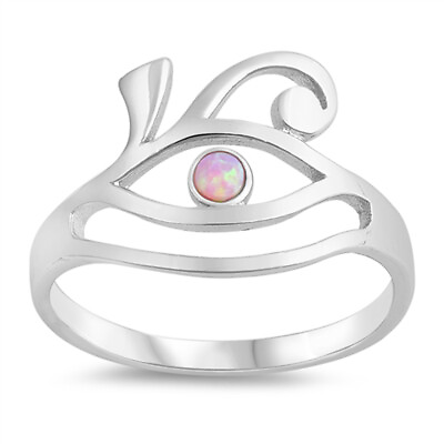 #ad Pink Lab Opal Cute Midi Knuckle Girl Ring .925 Sterling Silver Band Sizes 5 10