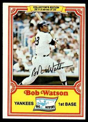 #ad 1981 Topps Drake#x27;s Big Hitters Bob Watson New York Yankees #28