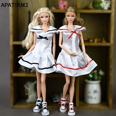 #ad Doll Clothes Cosplay Costume Sailor Dress Student Clothes For 1 6 Doll Dress Toy