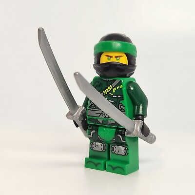 #ad LEGO NINJAGO Lloyd Minifigure Hunted Green Ninja