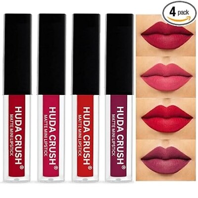 #ad Lipsticks Liquid Matte Mini Set of 4} Red Edition Waterproof