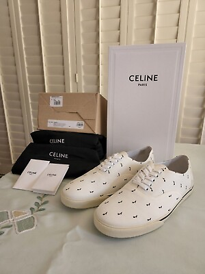 #ad CELINE Designer Sneakers Limited Edition White Black NEW WITH TAGS IN BOX