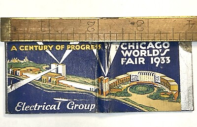 #ad RARE Chicago Worlds Fair Electricity Wizard Building Electrical Building 1933
