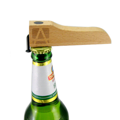 #ad Creative Wood Nail Beer Bottle Opener Cap Opener Lid Remover Home Gift
