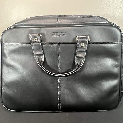 Kenneth Cole Reaction Laptop Bag Black Messenger Travel Briefcase Work School