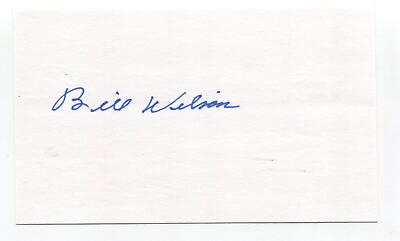 #ad Bill Wilson Signed 3x5 Index Card Autograph Baseball MLB Chicago White Sox