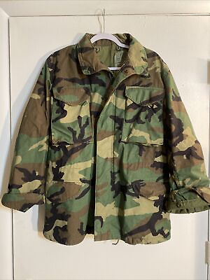 #ad Military 1980’s US Cold Weather Vintage Mens Golden Mfg Jacket Camo Small Medium