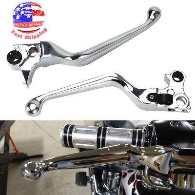 #ad Chrome Hand Levers Clutch Brake Lever For Harley Sportster Heritage Softail Dyna