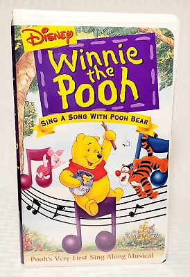 #ad Disneys Pooh#x27;s Very First Sing Along Musical Winnie the Pooh Bear VHS 2000