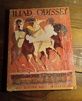 #ad THE ILIAD AND THE ODYSSEY Giant Golden Book Deluxe 1st Edition 1956 Hardcover