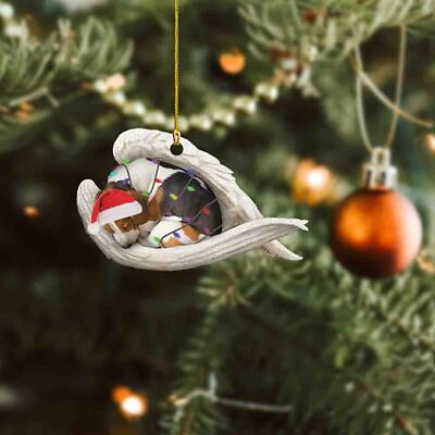 #ad Beagle dog sleeping Angel Wings Christmaslove Beagle dog car Ornament Gift