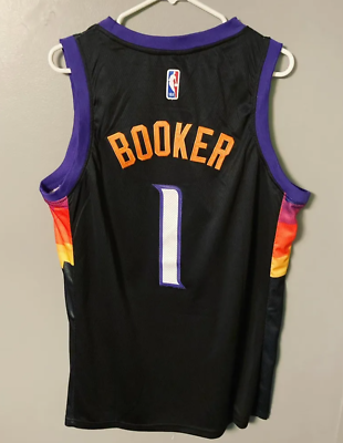#ad Devin Booker Retro Vintage Phoenix Suns Basketball Jersey The Valley NEW