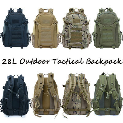 #ad 28L Military Molle Tactical Backpack Outdoor Rucksack Bag Waterproof Hiking Bag