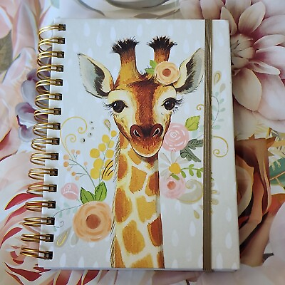#ad Girrafe Notebook Spiral Bound Hardcover 8x6 Thick Lined