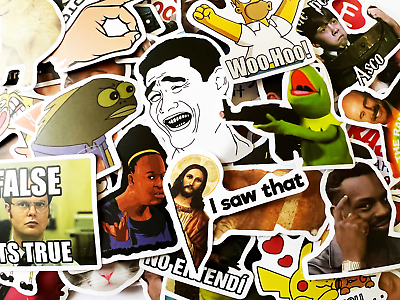 #ad 10 100 Throwback Memes and Funny References Sticker Pack Waterbottle Laptop