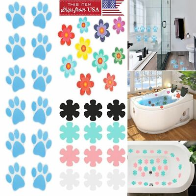 #ad Flower Cat Paw Anti Slip Grip Strips Safety Flooring Bath Tub Shower Stickers