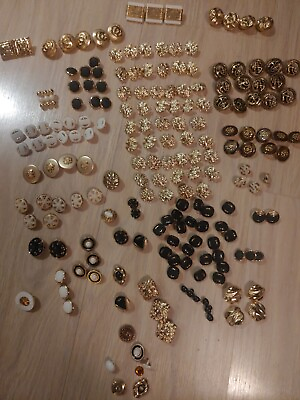 #ad Buttons Lot Antique Style Vintage Deco Mix Some Full Sets Costume Nautical 180
