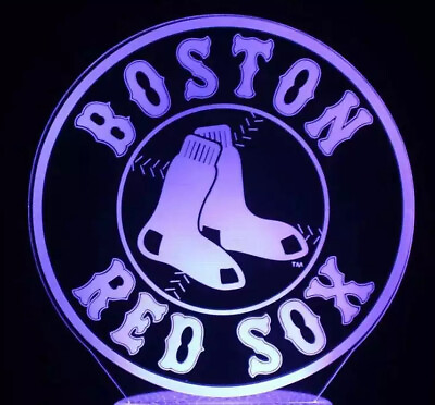 #ad Boston Red Sox Night Light LED 3D Mlb Baseball New