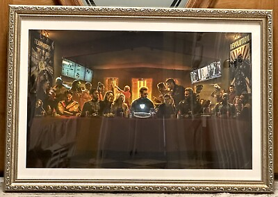 #ad Limited Edition Framed Marvel Characters Last Supper Artwork by Boss Logic