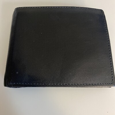 #ad Handcraft Genuine Soft Leather Black Trifold Wallet Looks Unused zab