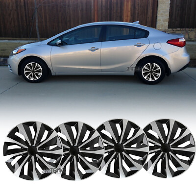 #ad For Kia Forte 15quot; Set of 4 Wheel Covers Snap On Hub Caps Fit R15 Tire amp;Steel Rim