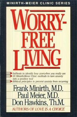 #ad Worry Free Living Paperback By Minirth Frank GOOD