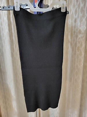 #ad New Zara Knit Skirt Size Small Black