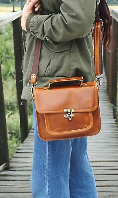 #ad Ladies crossbody purse messenger shoulder casual bag with front pocket new 9quot;