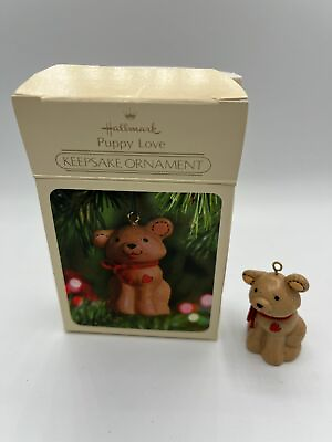 #ad Hallmark Christmas Ornament Puppy Love Vintage 1981 New in box